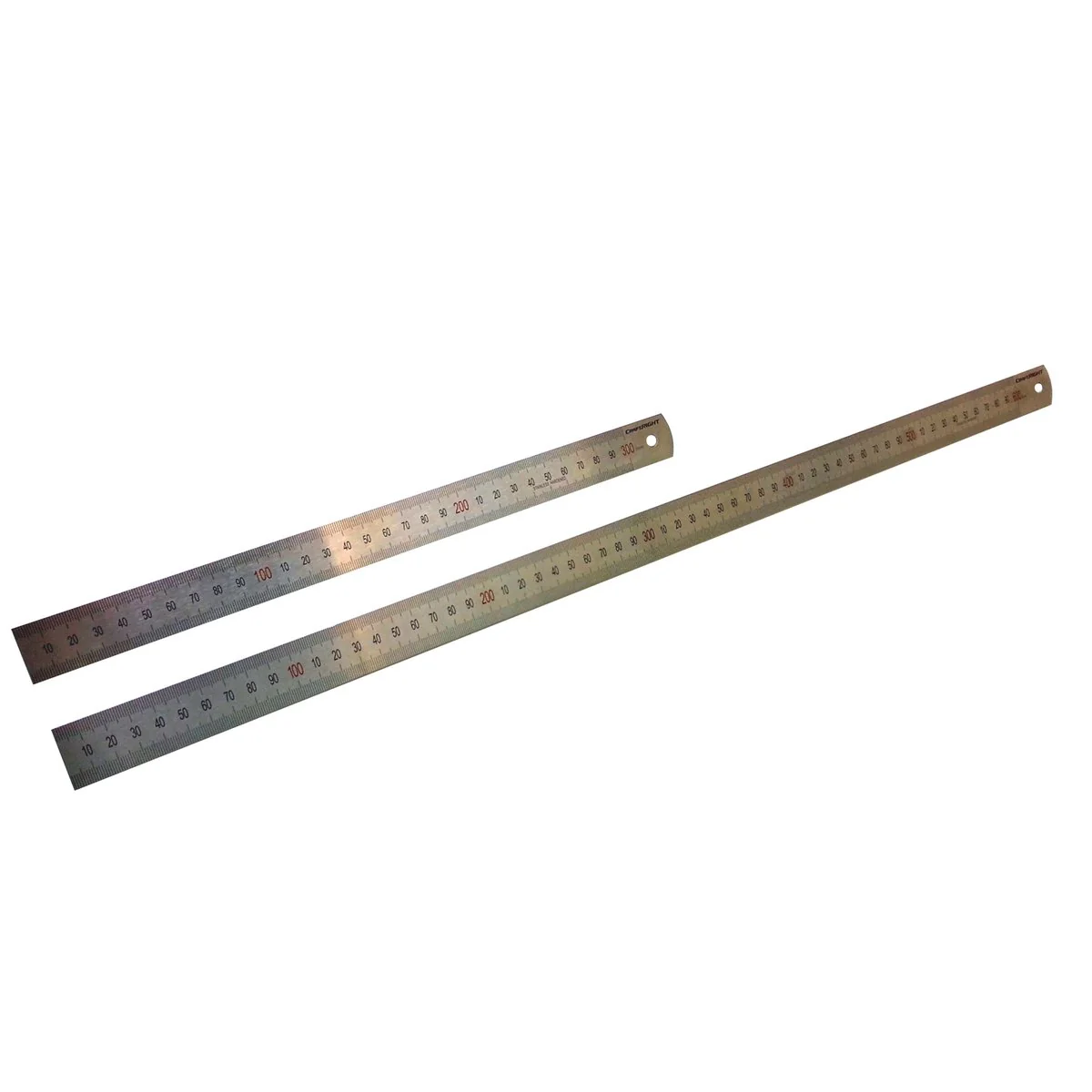 Craftright Stainless Steel Ruler 2 Pack - 600mm & 300mm - Silver