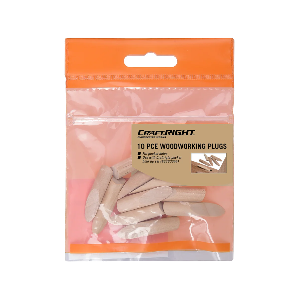 Craftright Woodworking Plug - 50mm x 60mm x 30mm - Timber - 10 Pack