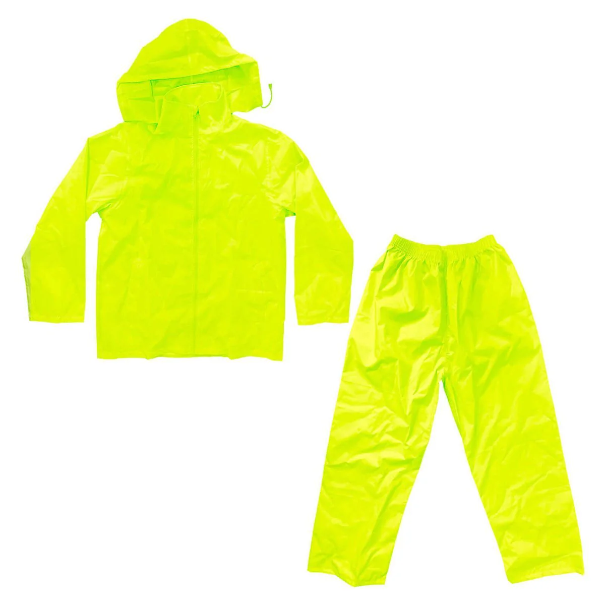 Craftright Yellow Rain Jacket Pants Set - 5000mm Waterproof - L - Yellow - Lightweight & Compact