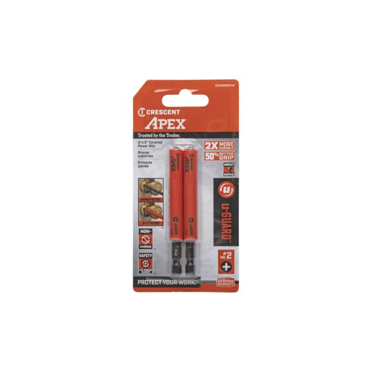 Crescent Apex Impact Power Bit - Phillips #2 - 3-1/2" - 2 Pack - Durable - Image 2