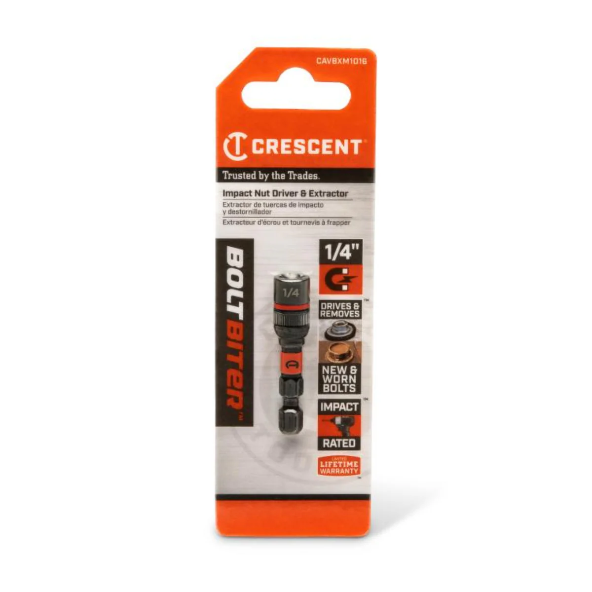 Crescent Bolt Biter Impact Nut Driver - 1/4" x 1-7/8" - Extractor Tool - Image 4