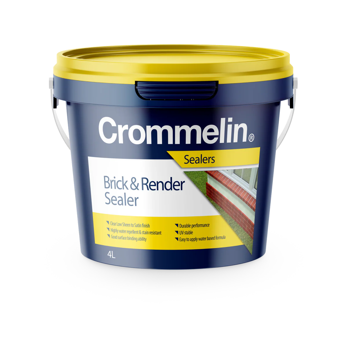 Crommelin Brick and Render Sealer - 4L - Water Based - Low Sheen Finish