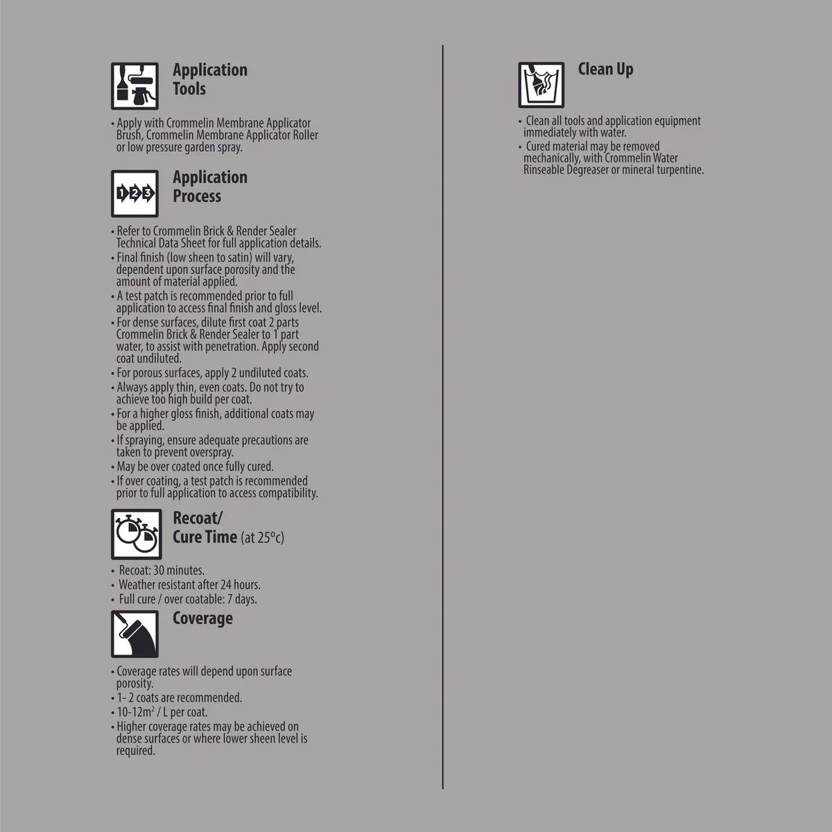 Crommelin Brick and Render Sealer - 4L - Water Based - Low Sheen Finish - Image 3