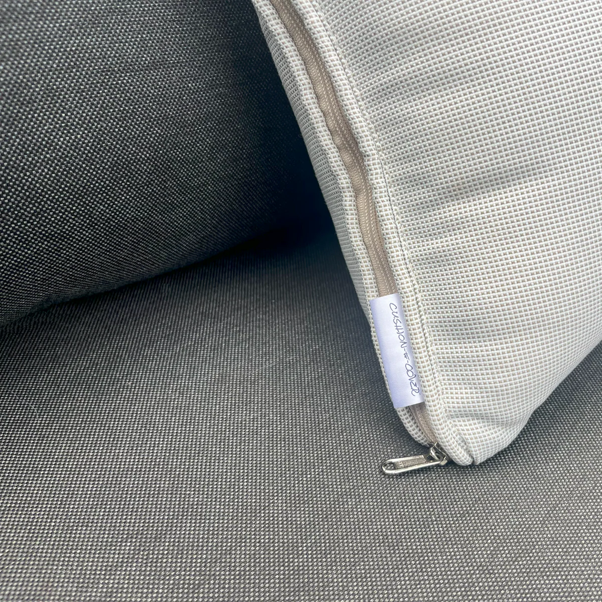 Cushion to Cover 61 x 35cm Oatmeal Outdoor Cushion - 2-in-1 Furniture Cover - Image 5