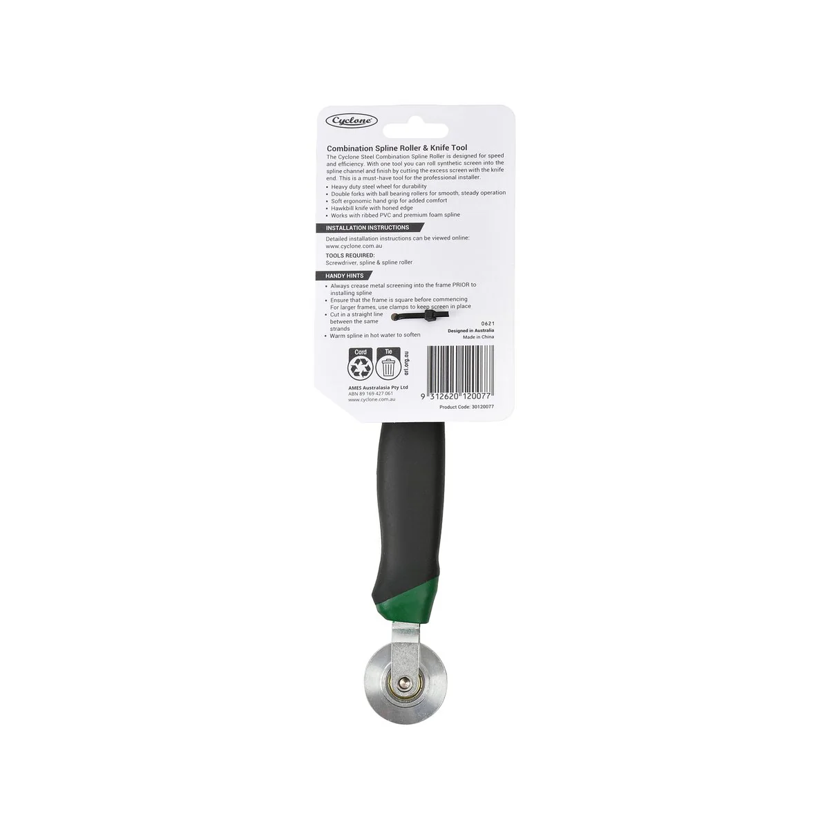Cyclone Combo Knife - 95mm - Steel - Ergonomic Grip - Image 5