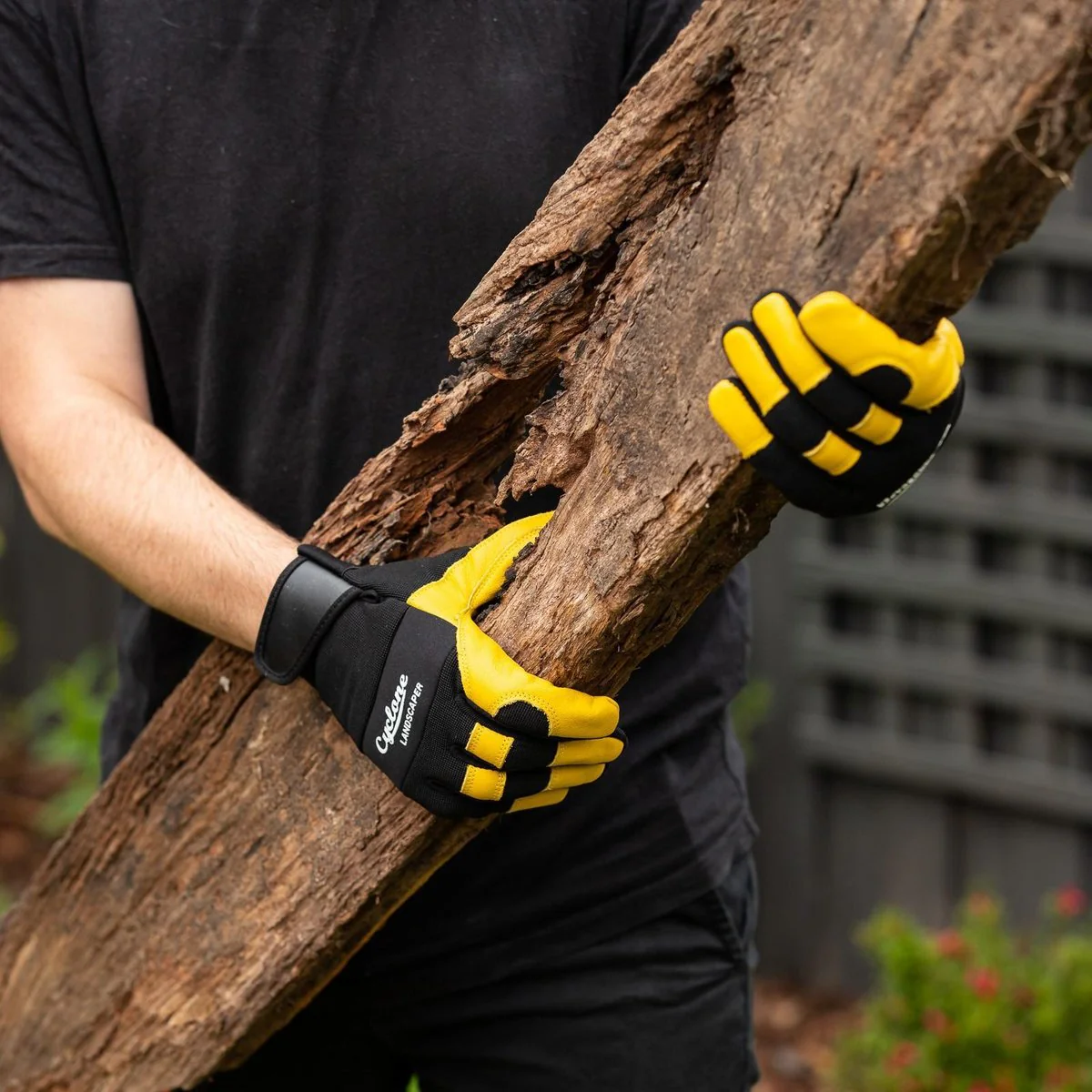 Cyclone Landscaper Gloves - Large - Leather - Anti-Abrasion Protection - Image 2