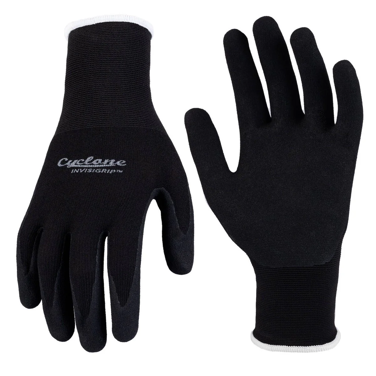 Cyclone Small Invisigrip Tough Gardening Gloves - 15 Gauge Nylon - Anti-Slip Grip - Abrasion Resistant - 110mm x 280mm