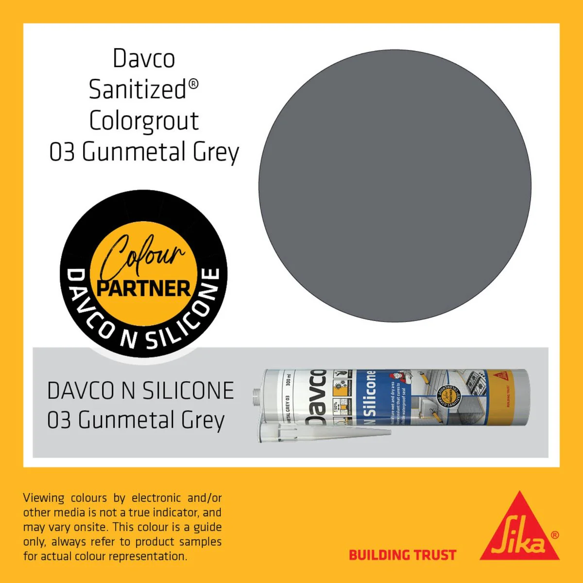 Davco 5kg Gun Metal Grey Colorgrout - Cement Based Grout - 240mm x 280mm x 110mm - Image 3