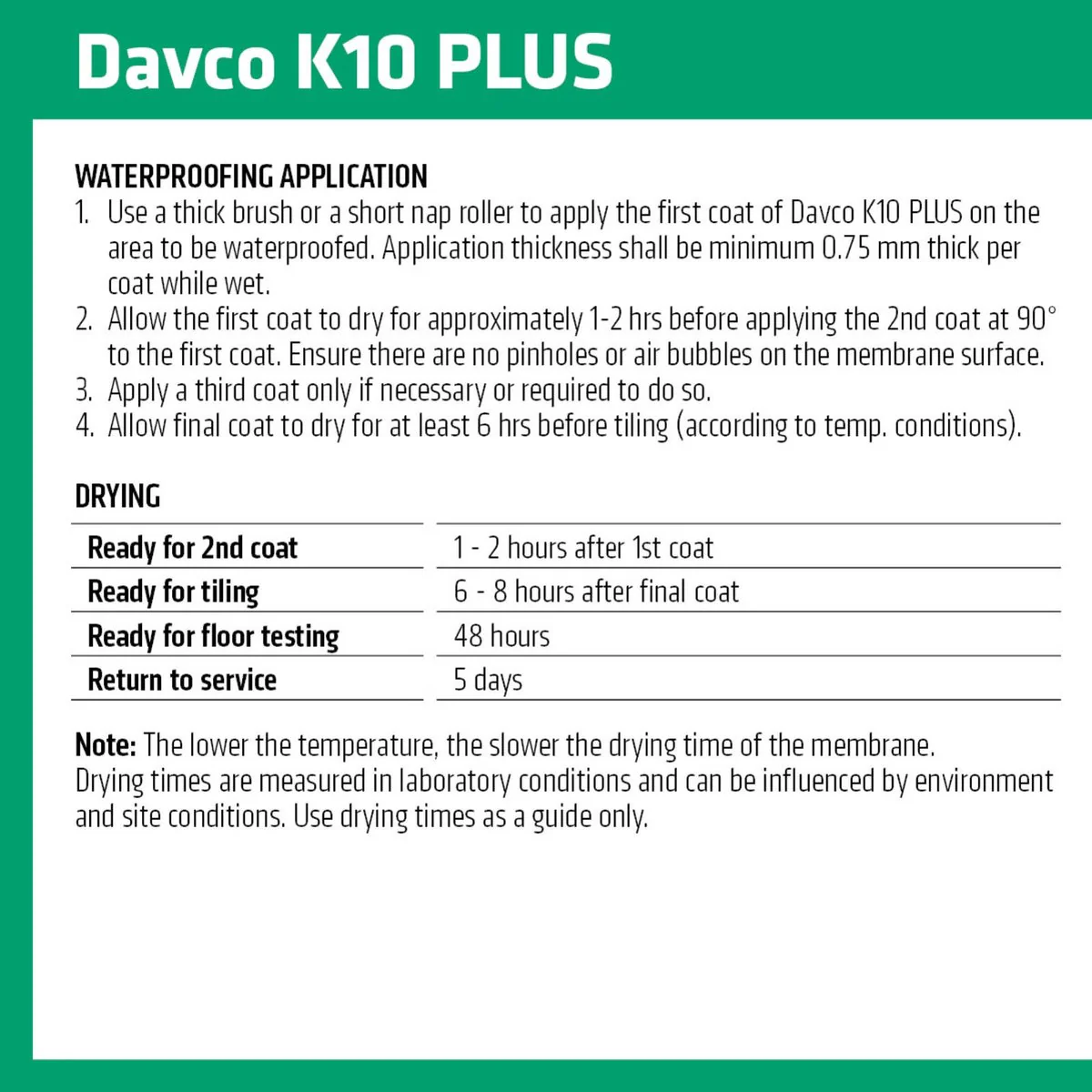 Davco K10 Plus Waterproofing Membrane 4L - Grey - Class III - 500% Flexibility - Image 5