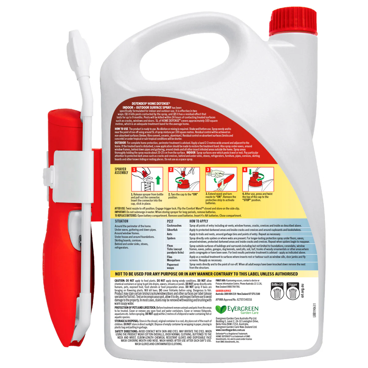 Defender Home Defense Surface Spray - 5L - Indoor & Outdoor Use - 9 Months Residual Control - Image 2