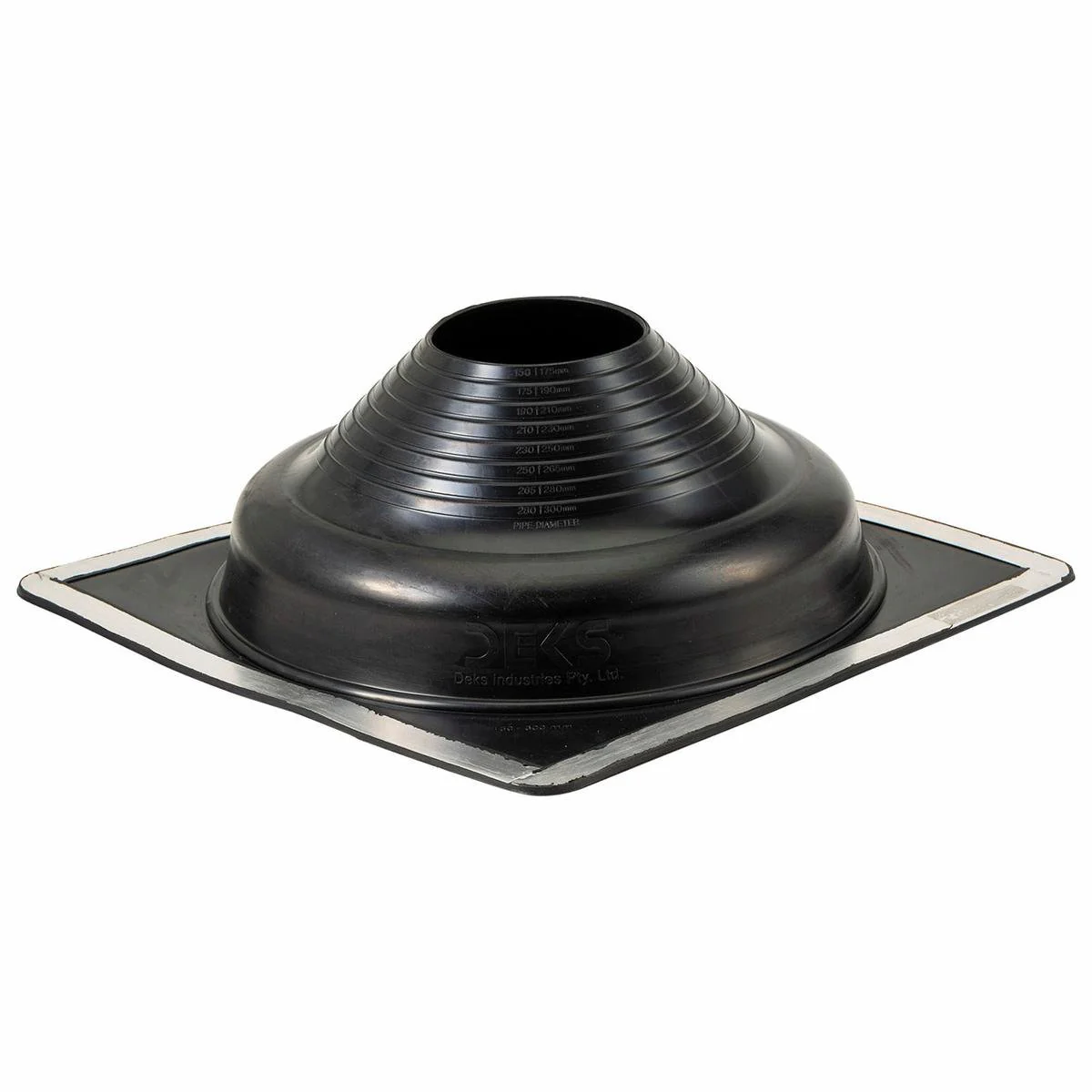 DEKS Dektite Roof Flashing 150-300mm Black EPDM for Metal Roofs