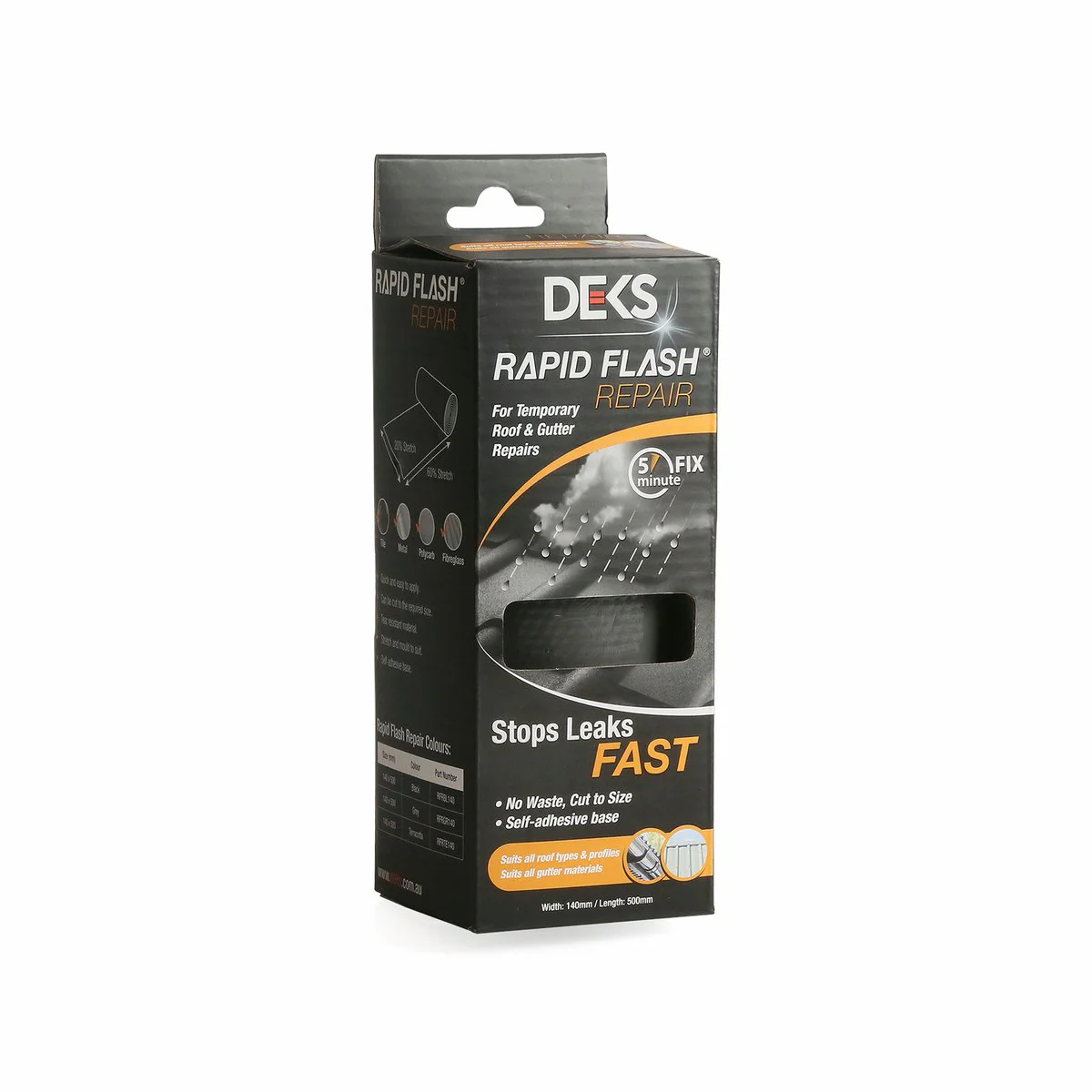 Deks Grey Rapid Flash Repair Strip 140mm x 500mm - Self-Adhesive - Image 2