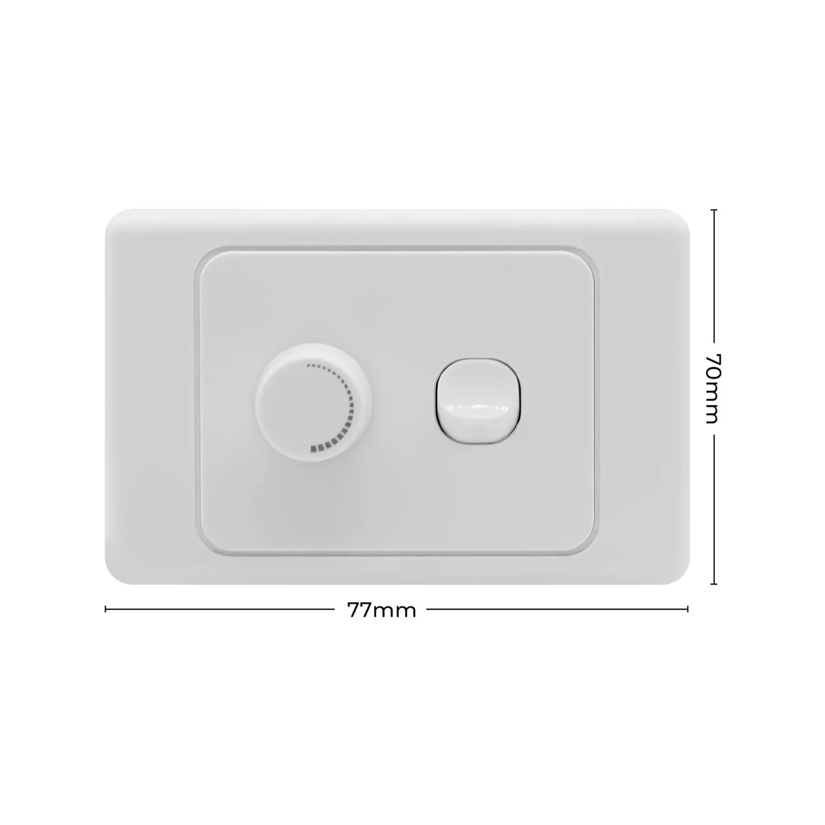 Deta 1 Gang Wall Switch - 200W - Polycarbonate - Universal Dimmer - Image 4