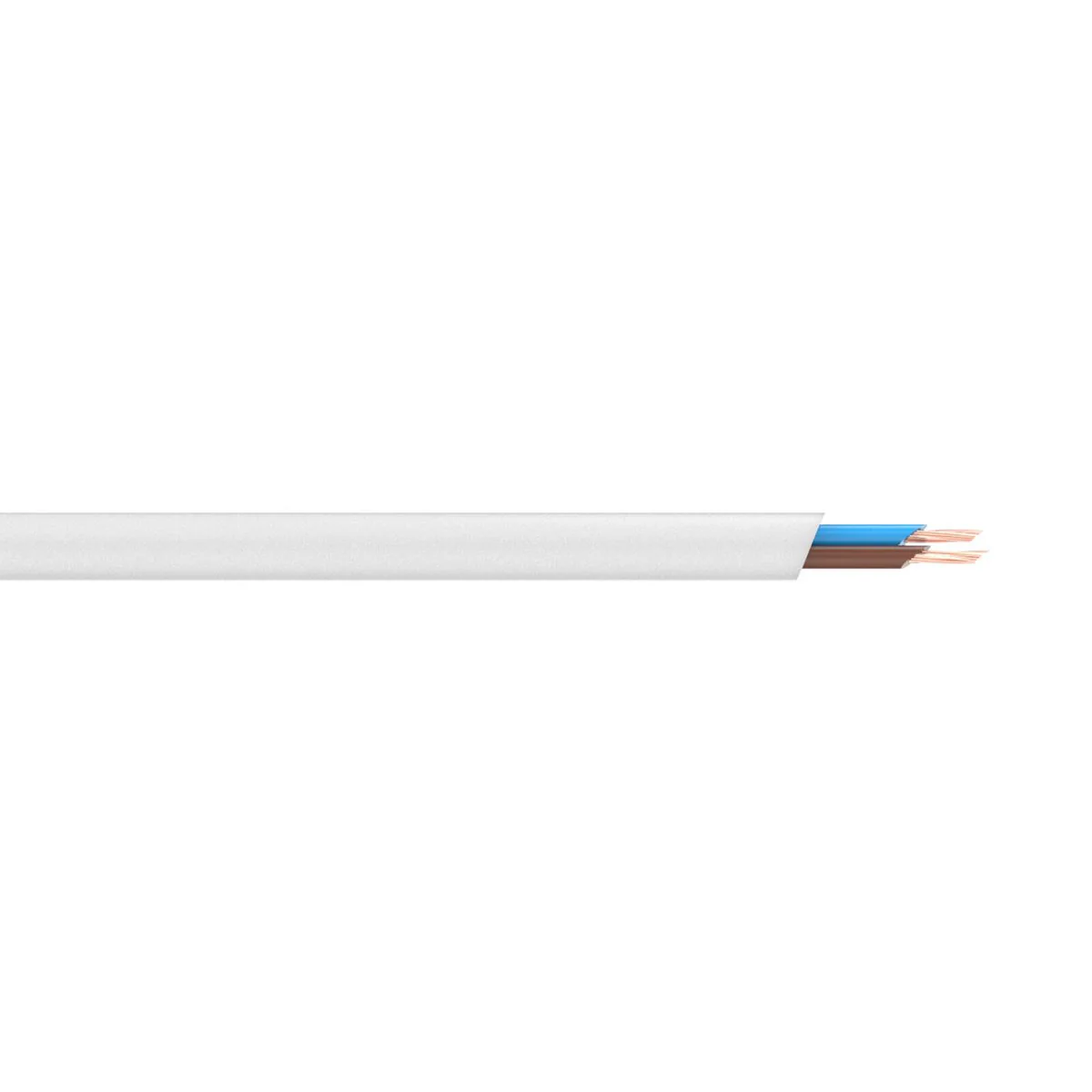 Deta 2 Core Cable - 5m 0.75mm - White - Flexible for Lighting & Tools