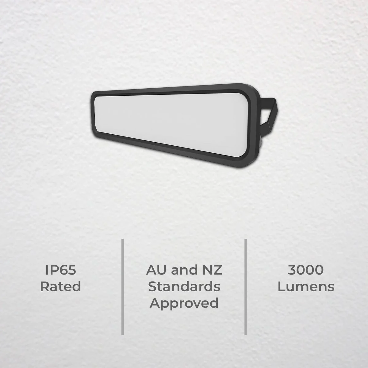 Deta 30W LED Slim Profile Security Flood Light - 3000 Lumens - Black - Image 3