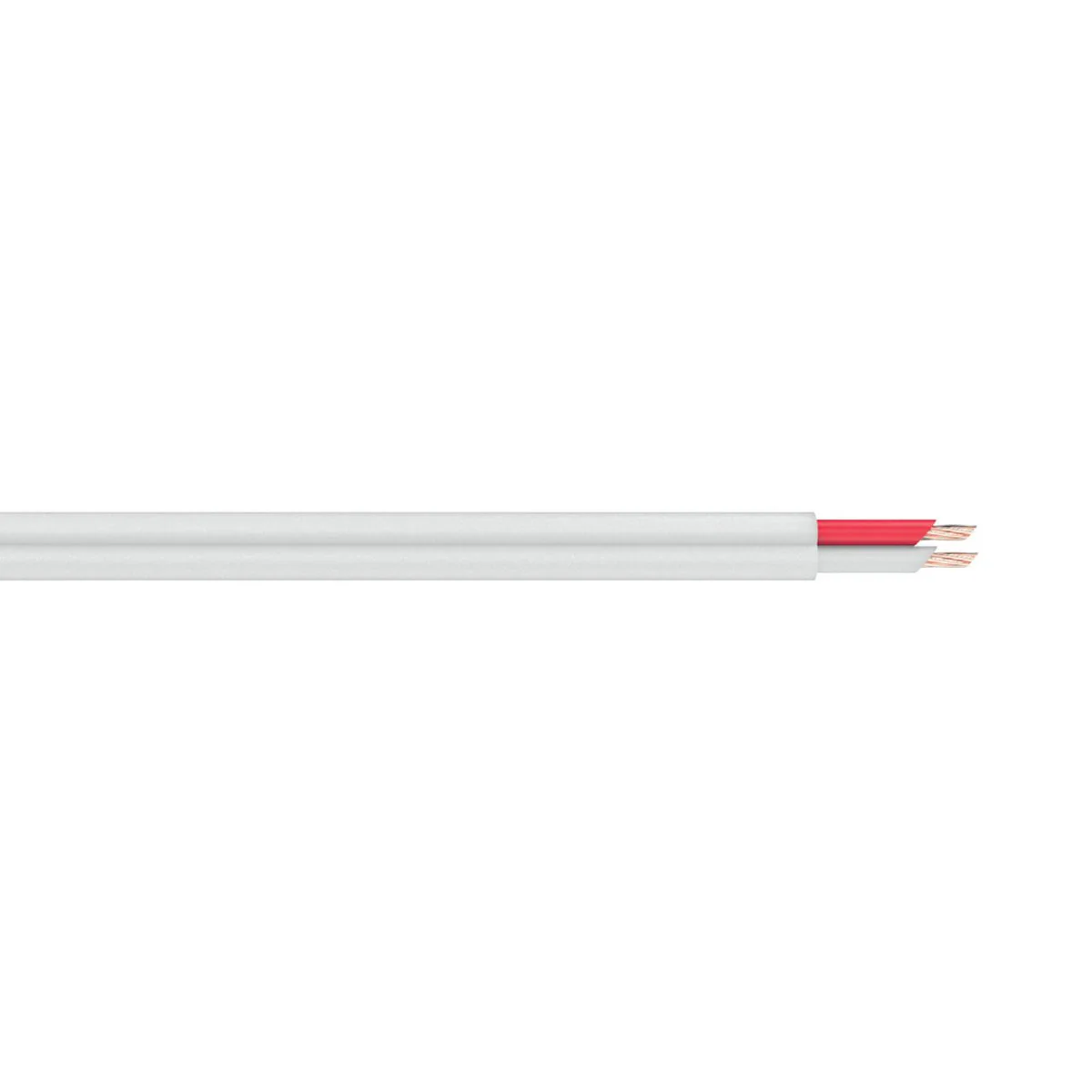 Deta 5m 1.5mm 2 Core TPS Cable - Flat PVC Sheathed - White - 450/750V