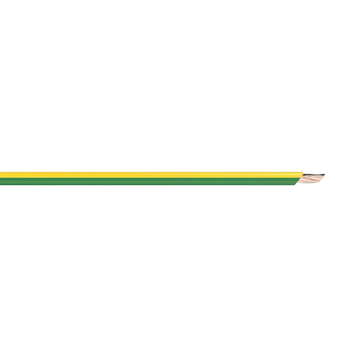 Deta 5m 2.5mm Single Insulated Earth Cable - Green Yellow Striped - 99.9% Copper