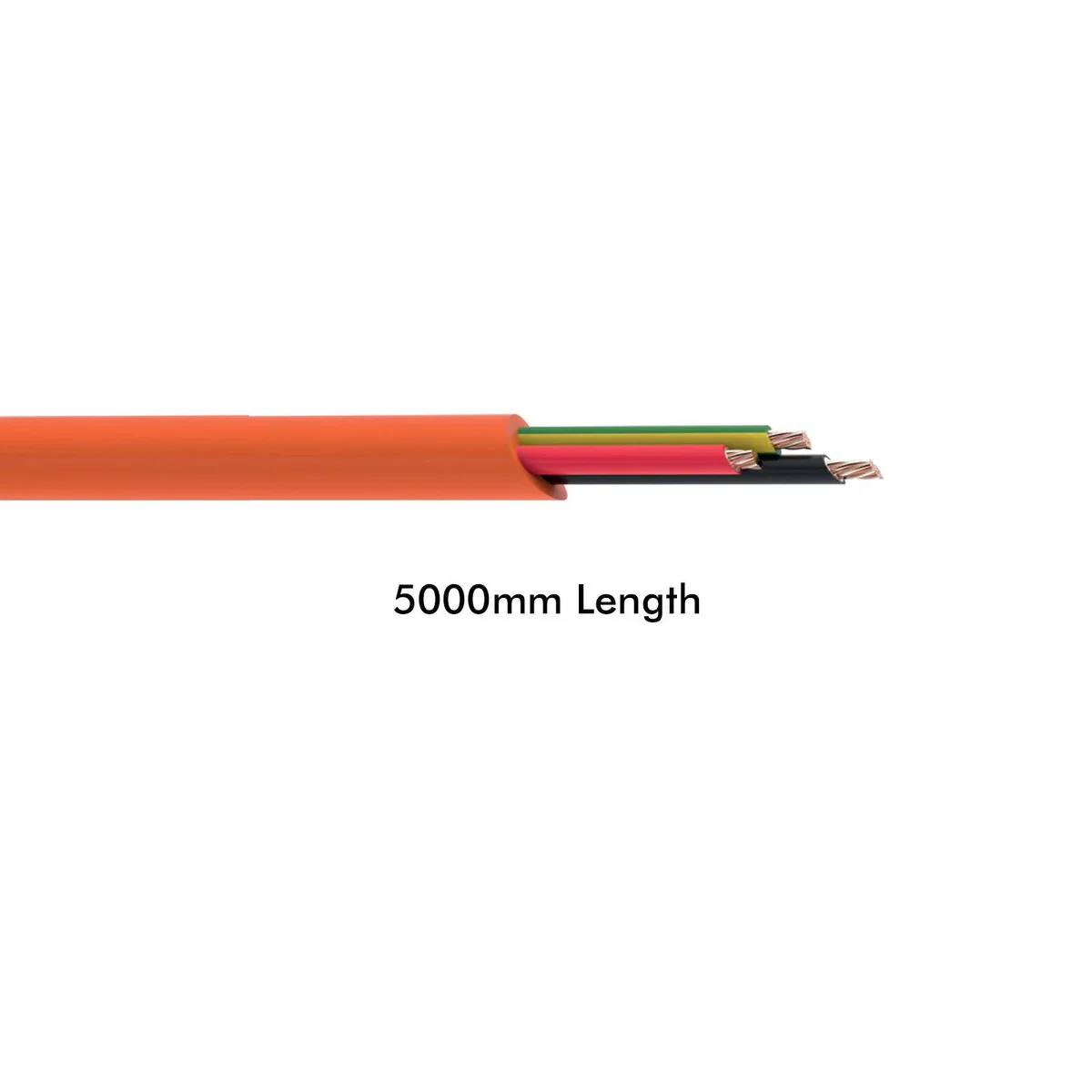 Deta 5m 450/750V V90 2.5mm 2 Core E 1 Phase Cable - Orange - Durable & Flexible - Image 3