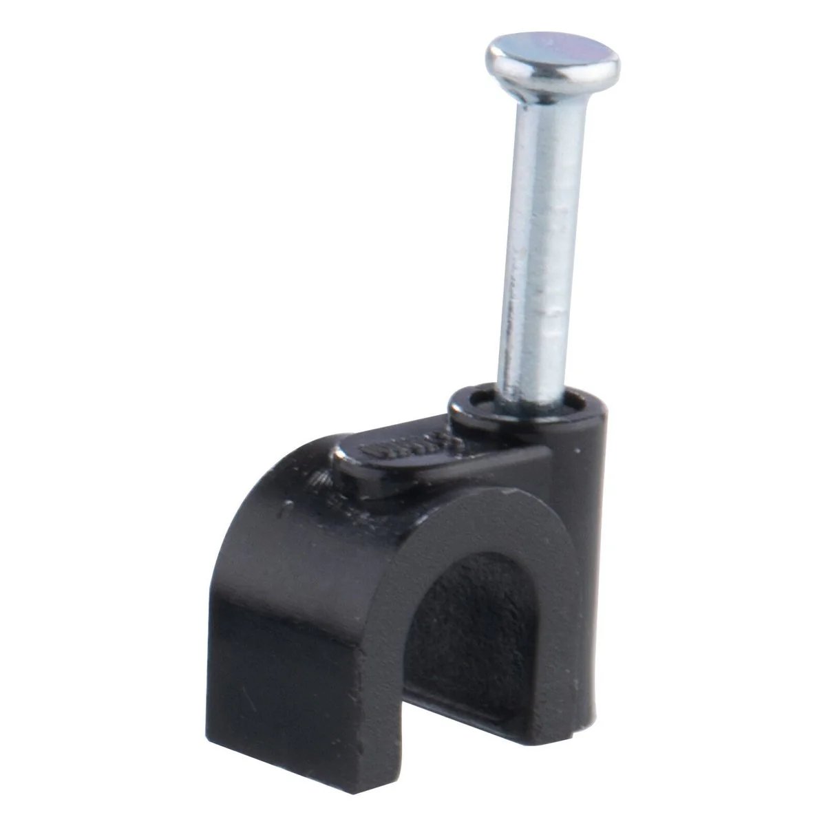 Deta 6mm Black Round Cable Clips - 20 Pack - Durable Plastic