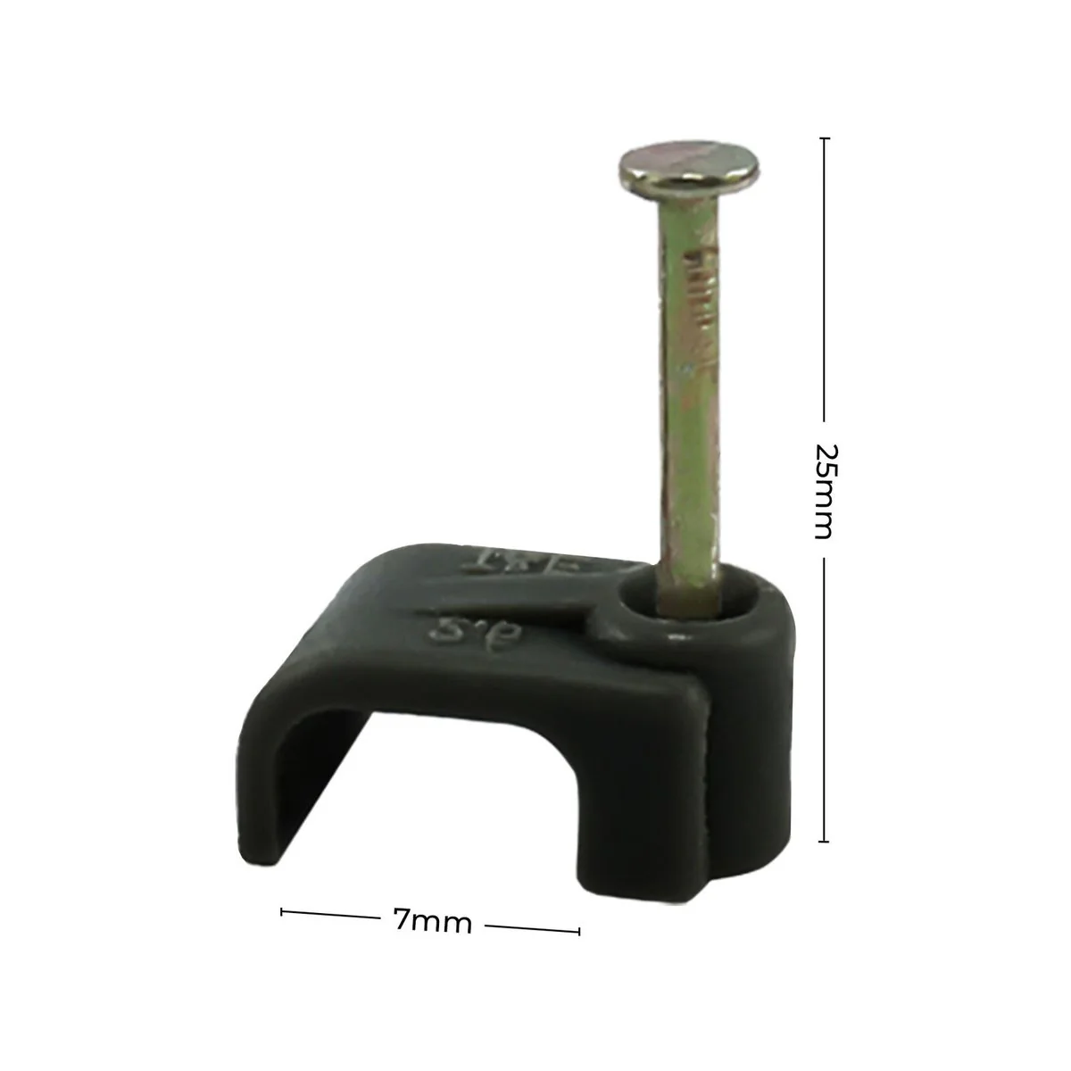 Deta 7mm Black Flat Cable Clips 20 Pack - 7mm - Black - Image 3