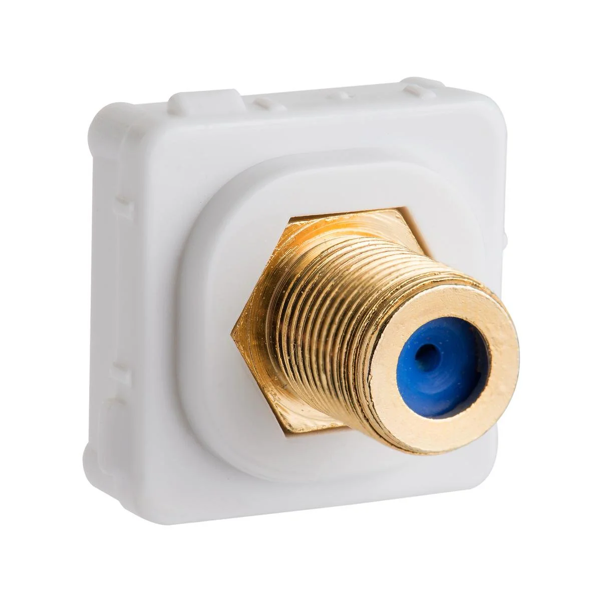 Deta Antenna F Connector Wall Plate - 25mm x 25mm - Gold Plated - Easy Installation