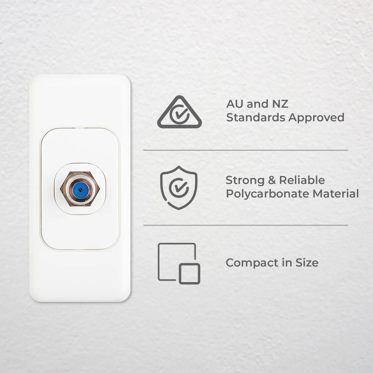 DETA Architrave F Connector - 34mm x 74mm - Polycarbonate - Indoor Use - Image 2