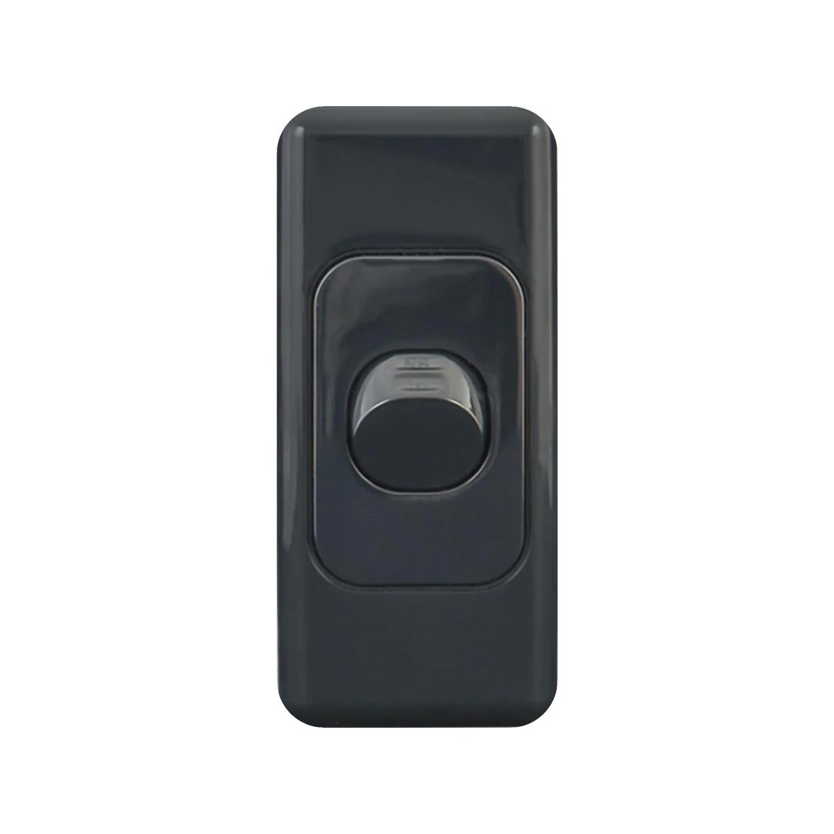 DETA Black Single Architrave Switch - 34mm Polycarbonate - Durable Design