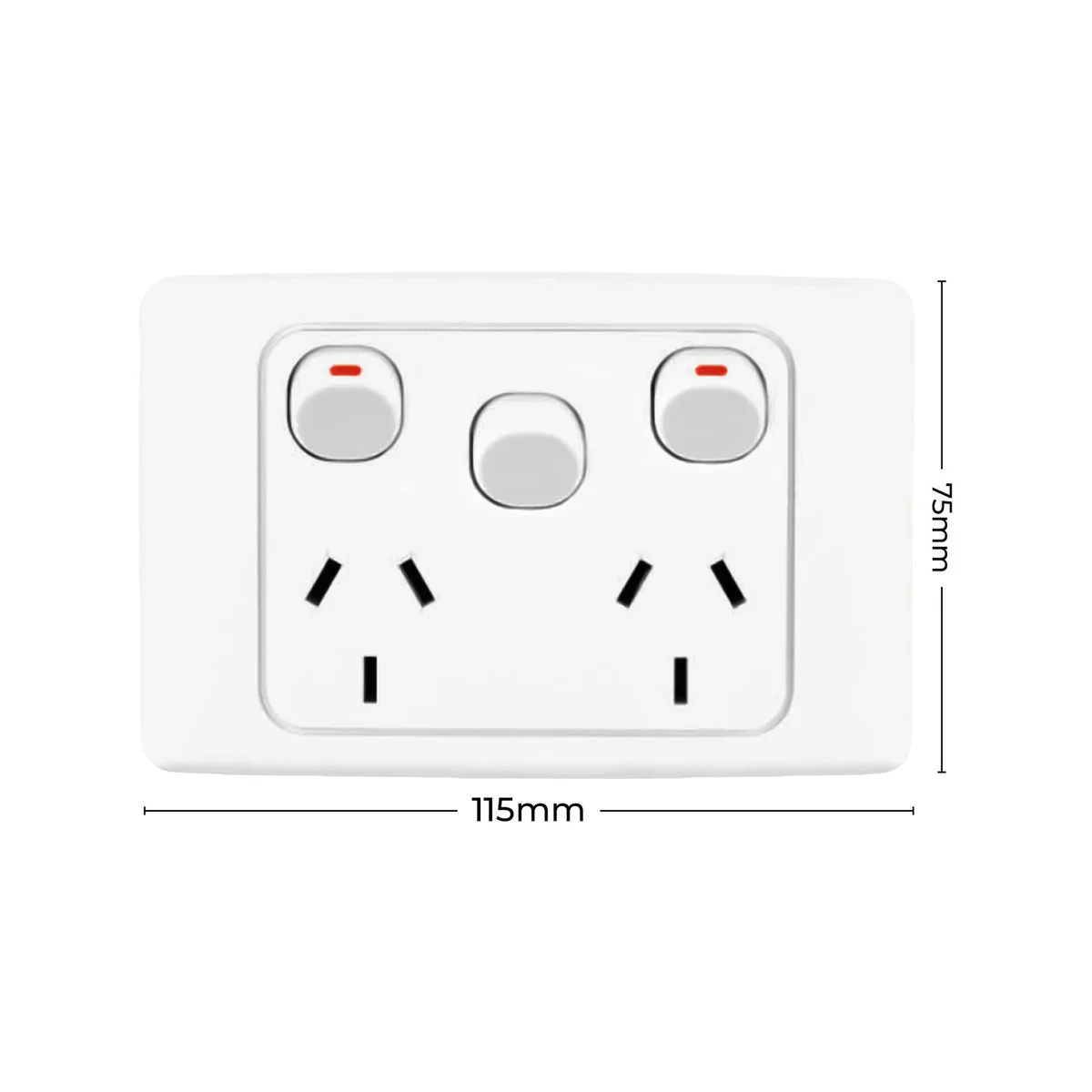 Deta Double Power Point - 250V - Polycarbonate - Extra Switch - Image 4