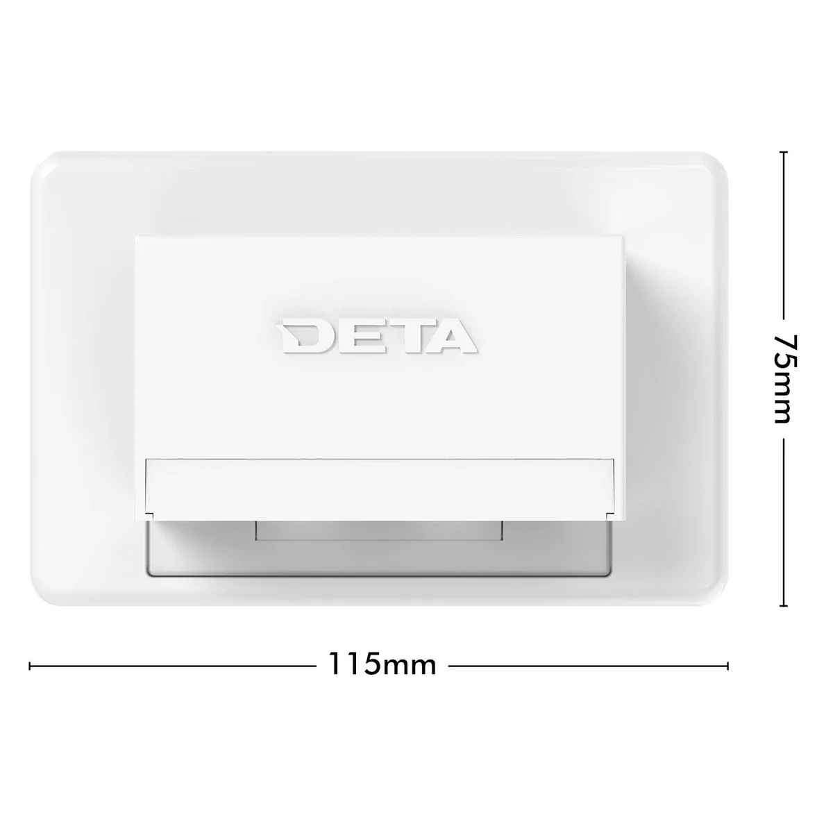 Deta Entertainment Wall Plate - 3 Gang - 35mm x 210mm x 115mm - White - Space-Saving Design - Image 4
