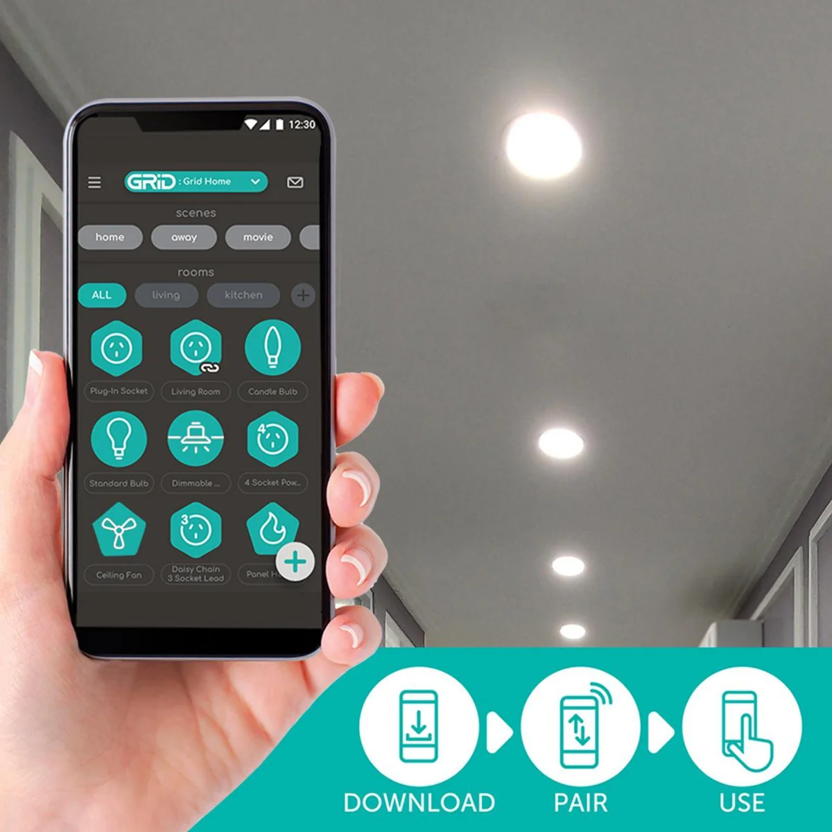Deta Smart LED Downlight - 10W - Plastic - App Dimmable - Image 3