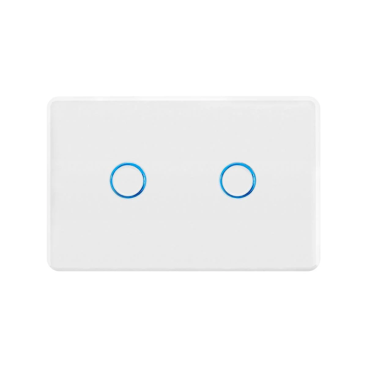 Deta Touch Activated Light Switch - 2 Gang - Polycarbonate - Gloss White
