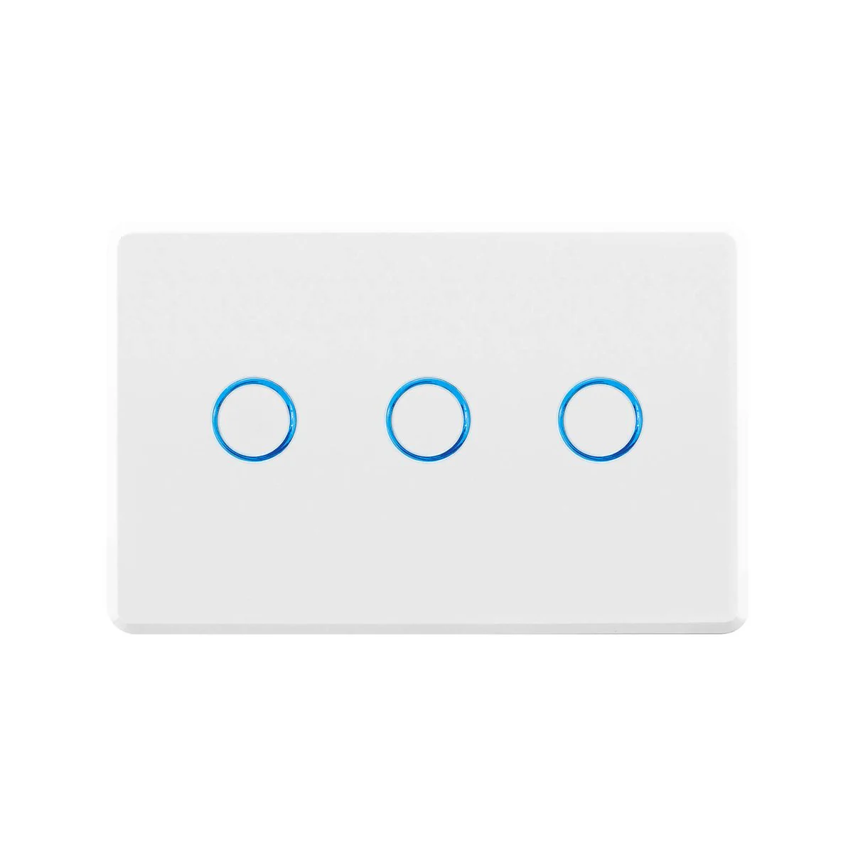 Deta Touch Activated Triple Gang Light Switch - 77mm x 30mm x 110mm - White