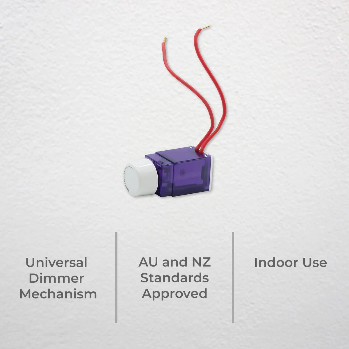 Deta Universal Dimmer Mechanism - 200W - Plastic - Indoor Use - Image 2