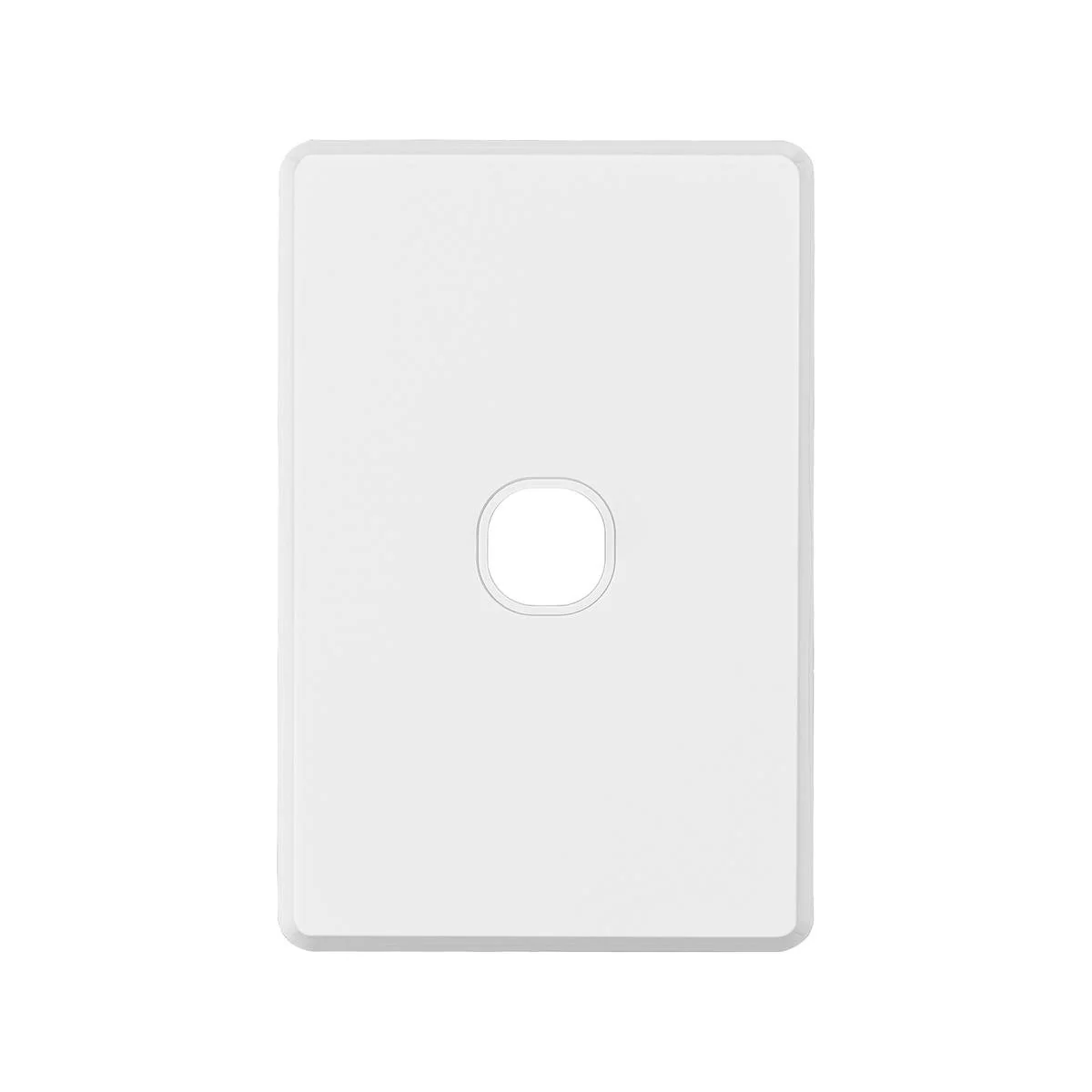 Deta White S Line Series 1 Aperture Wall Plate - Single Gang - 73mm x 113mm - Slim Design