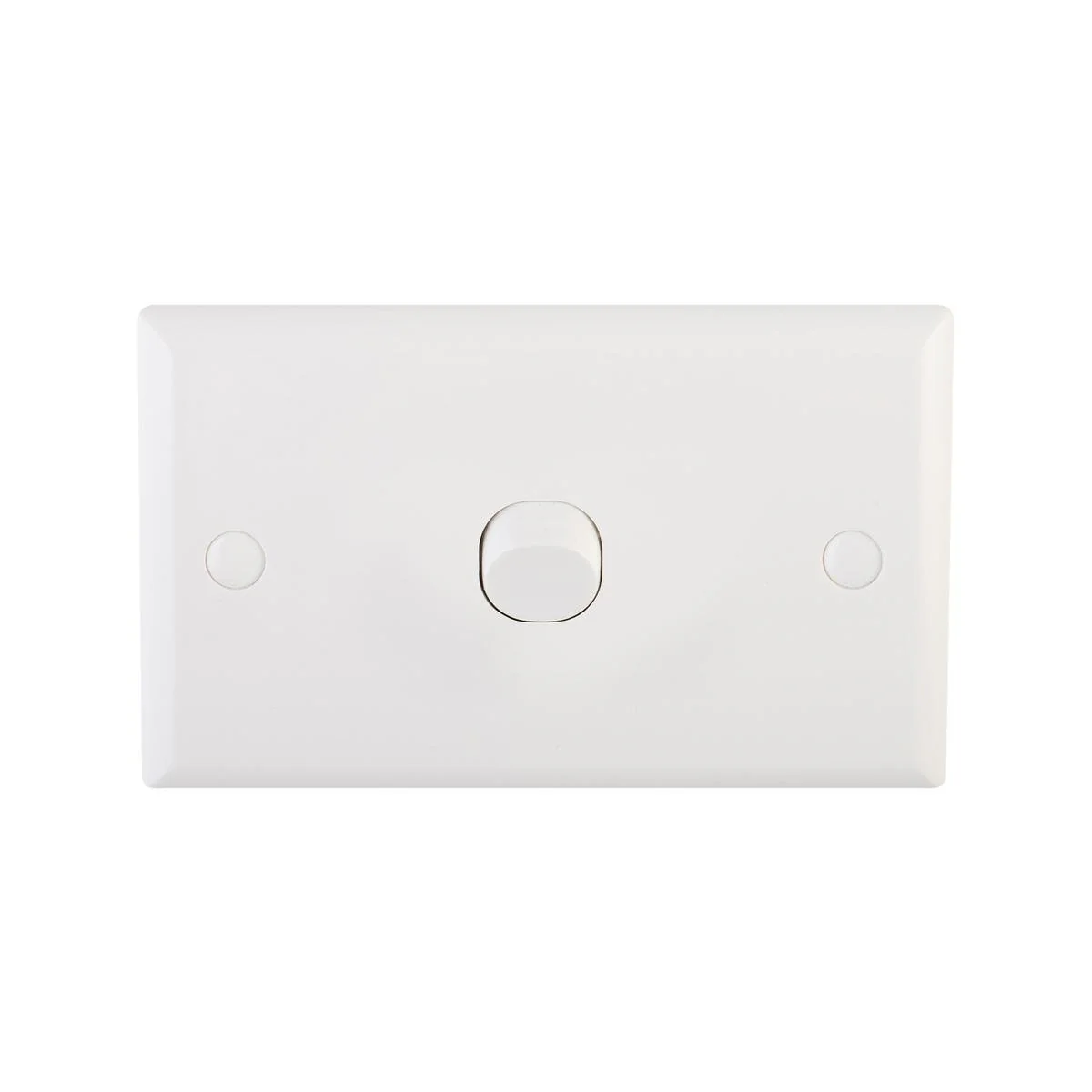 DETA White Solid Plate Single Switch - 1 Gang - Polycarbonate - Durable