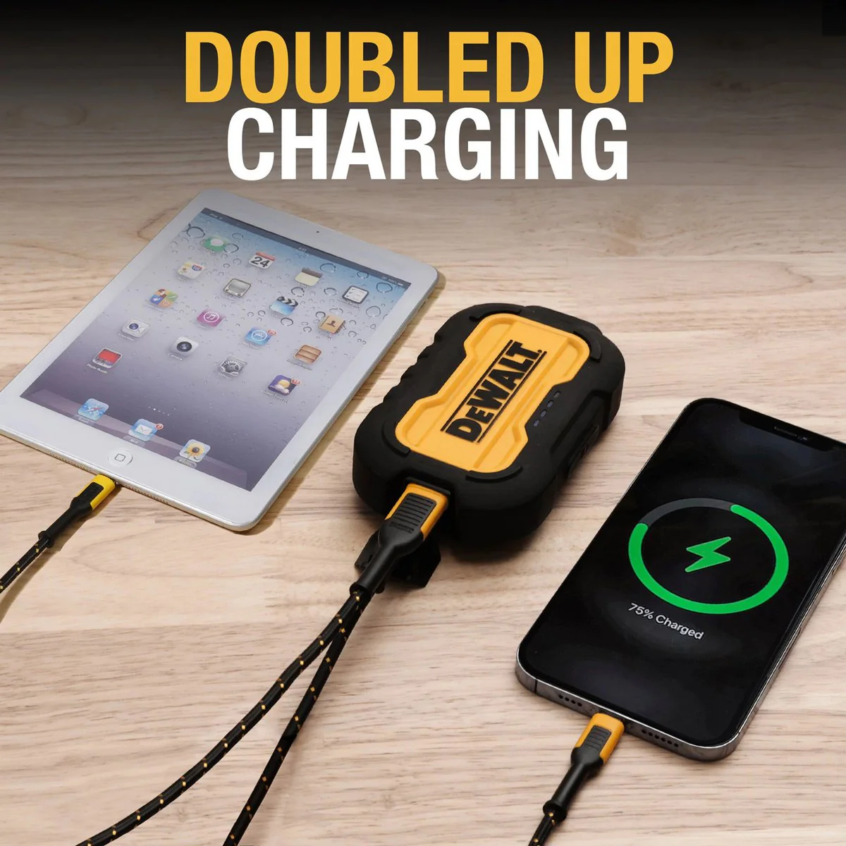 Dewalt 10,000 mAh Powerbank - 2 Port - Waterproof - Fast Charging - Image 3