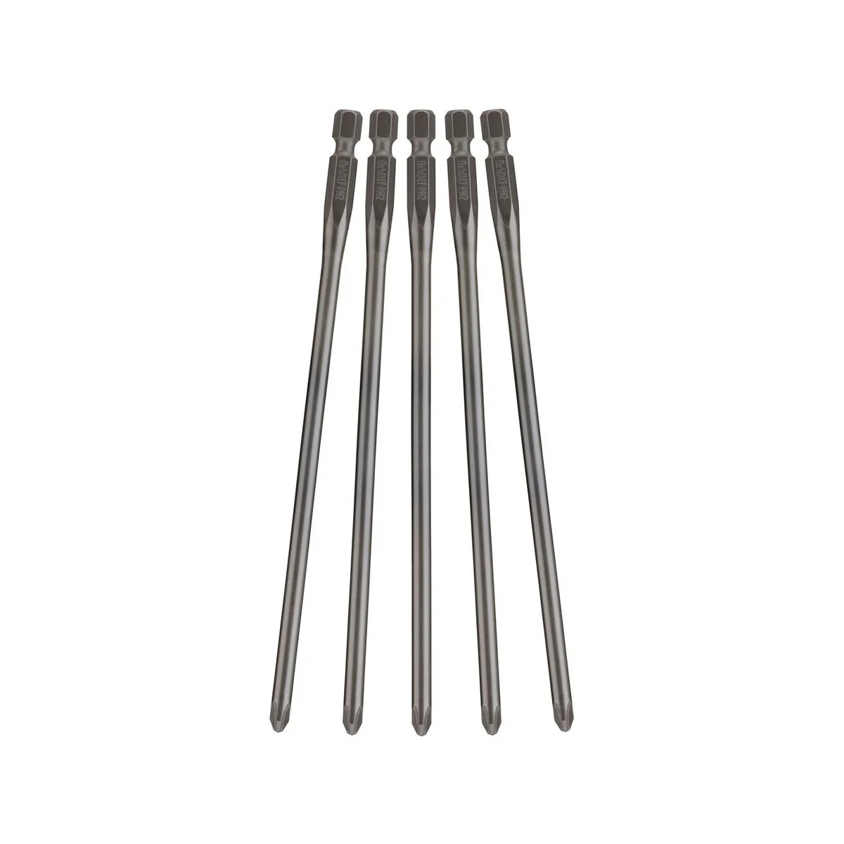 DeWALT 156mm PH2 Drywall Bit - 5 Pack - Heat-Treated Steel - Image 2