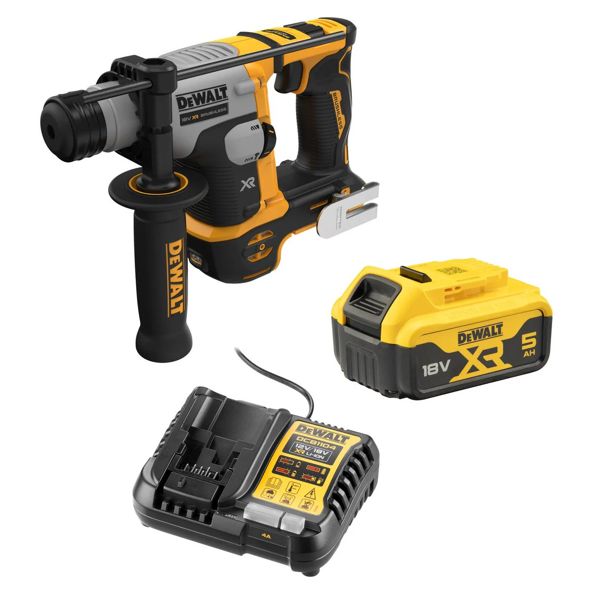 Dewalt 18V SDS Atomic Rotary Hammer Kit - 1.78kg - Black - Brushless Motor - Compact Design