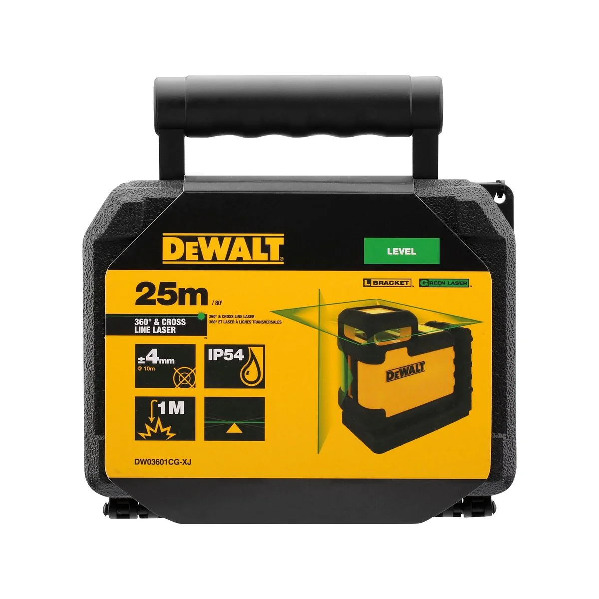 Dewalt 360 Degree Green Beam Cross Line Laser - 25M - IP54 Rated - Image 5