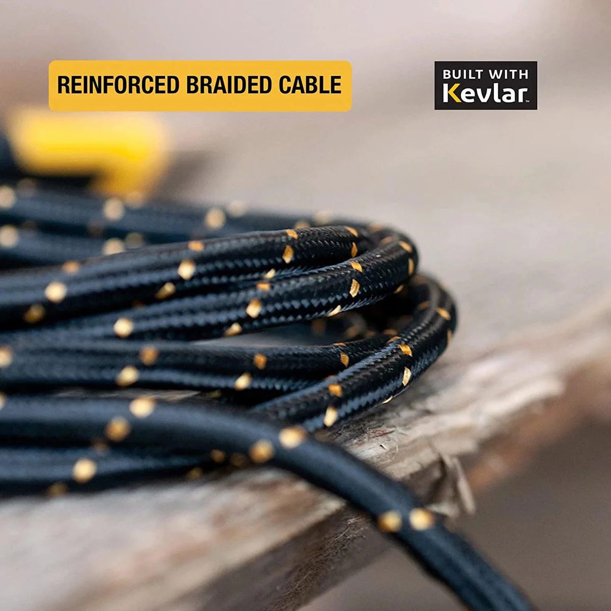 Dewalt 3m Lightning to USB Charging Cable - Reinforced Kevlar - Durable - Image 3