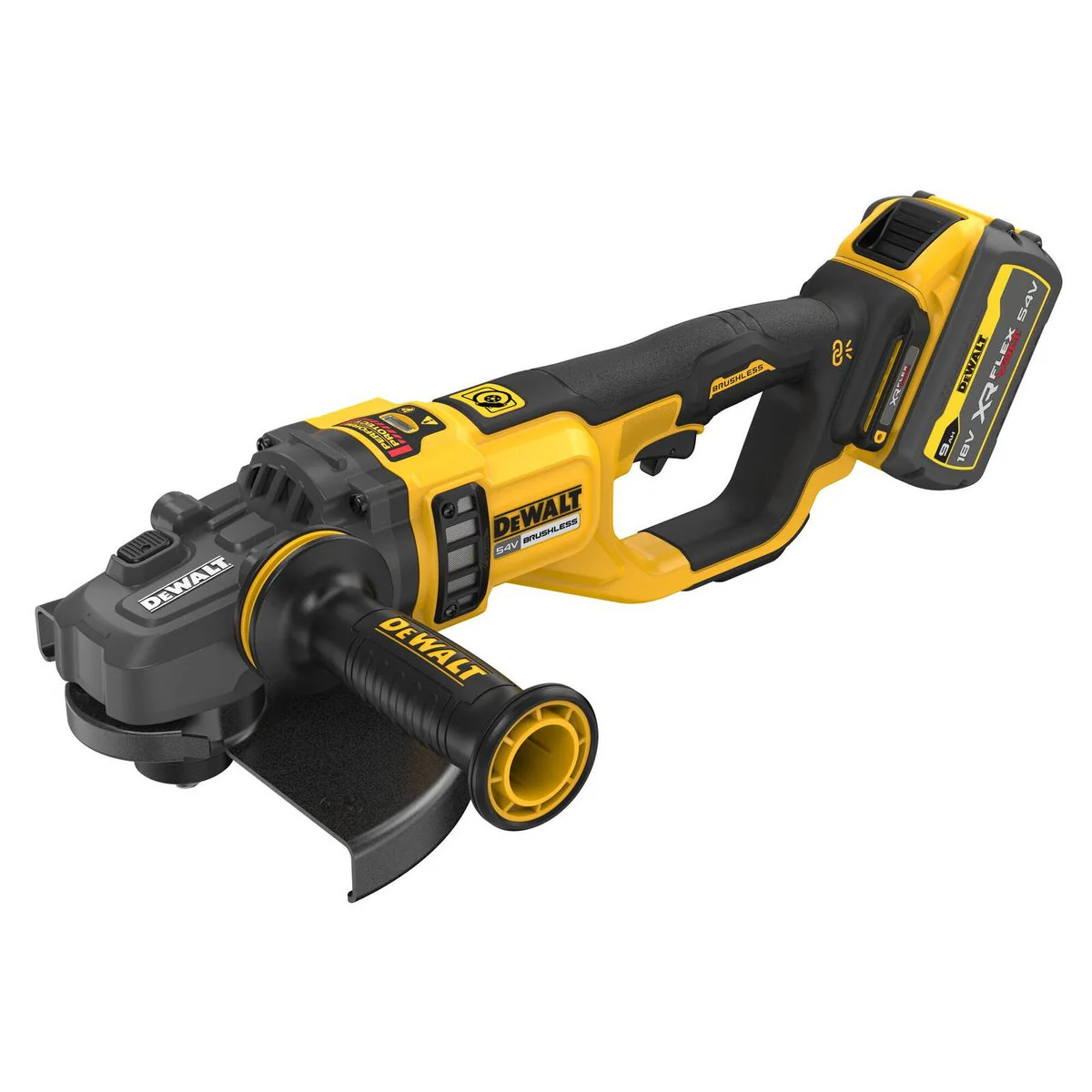 DeWALT 54V Cordless Angle Grinder 230mm 9" 9.0Ah Kit - Brushless Motor - Image 2