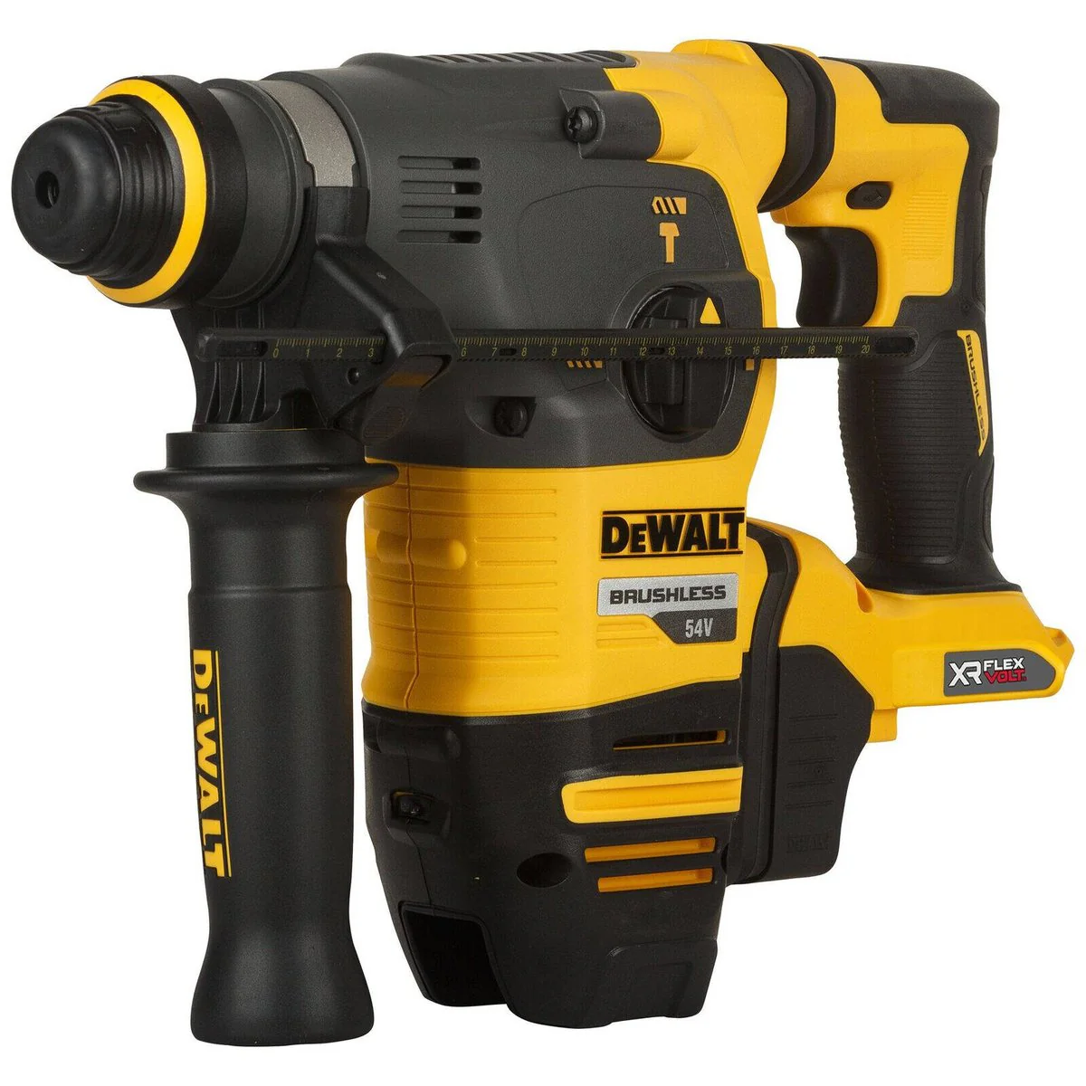 Dewalt 54V XR Flexvolt 30mm SDS Plus Hammer Drill DCH333NT-XJ - Cordless - 3.5 Joules Impact Energy - Anti-Rotation Control