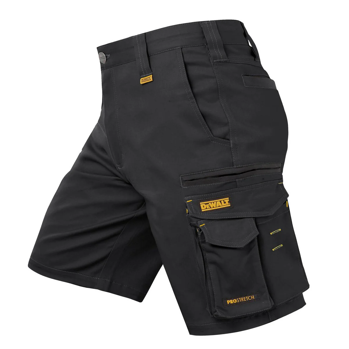 Dewalt Black Bennington Prostretch Shorts Size 34 - Breathable Fabric - UPF 50+ Protection - Multifunctional Pockets