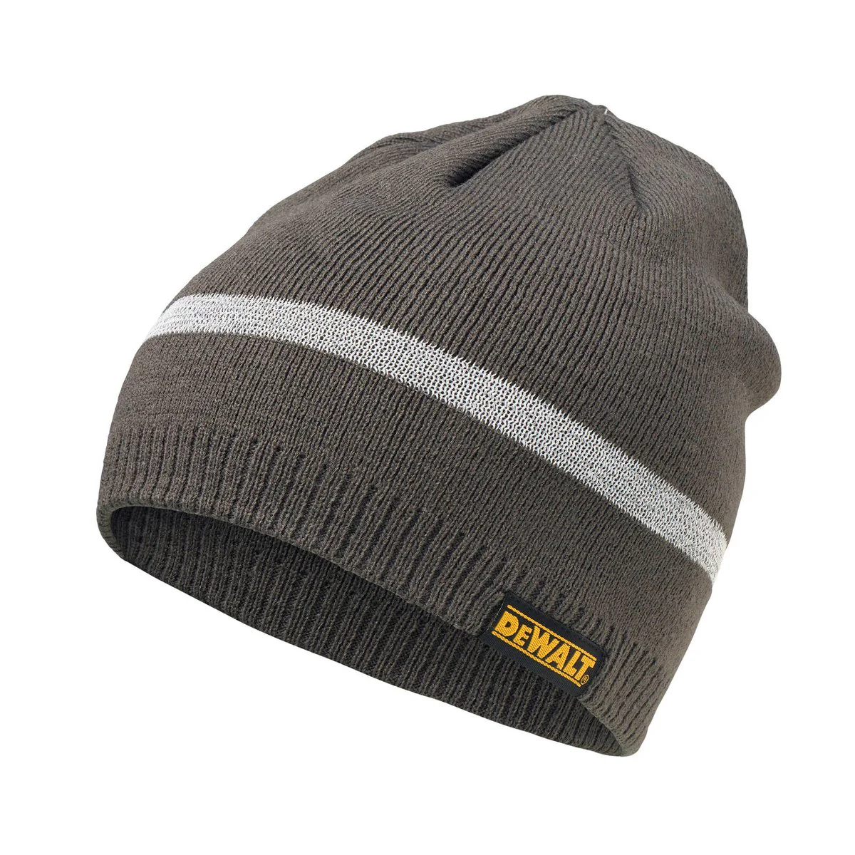 Dewalt Black Reflective Beanie - 100% Acrylic - One Size Fits Most - Warmth & Visibility