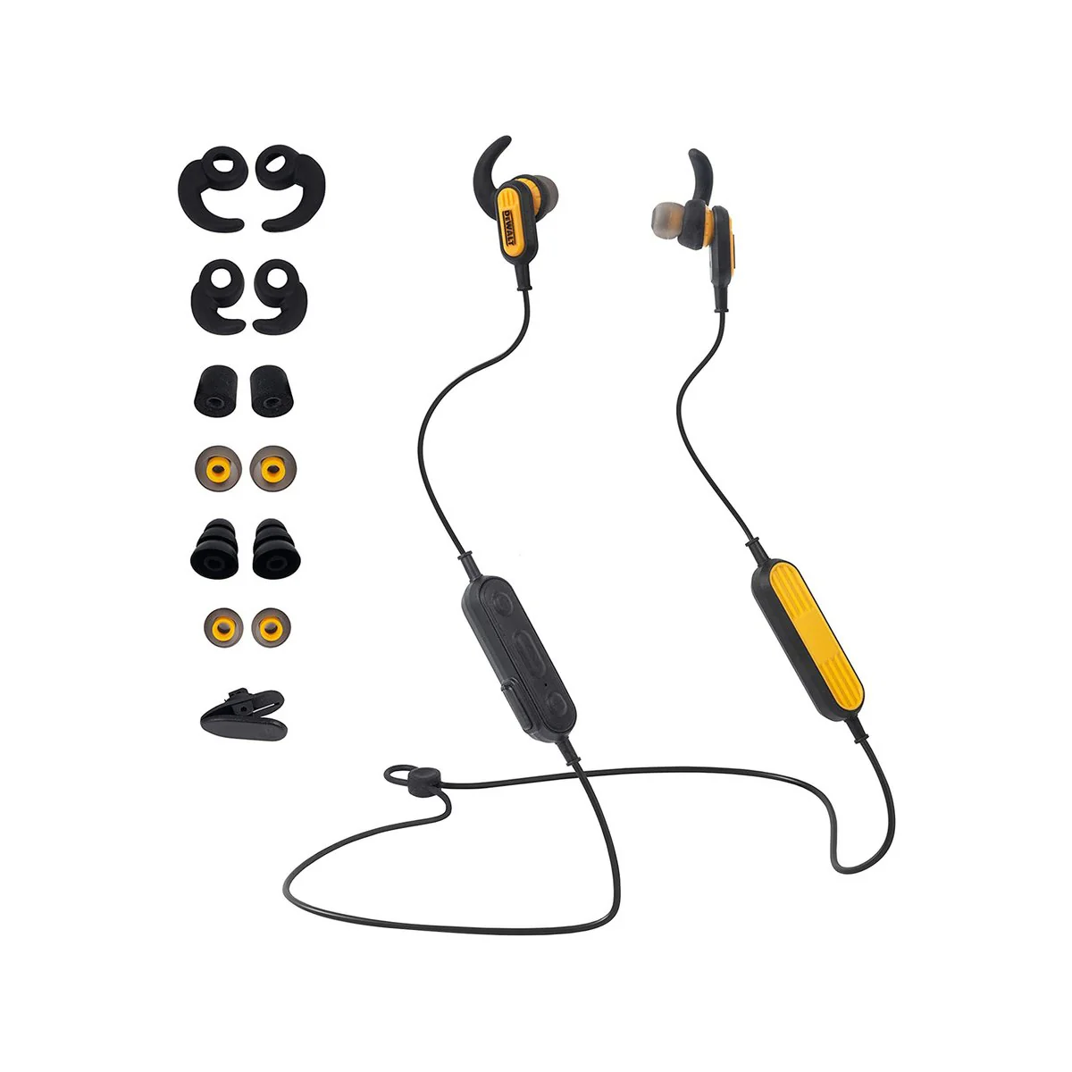 Dewalt Jobsite Wireless Bluetooth Earphones - 20 Hours Talk Time - IPX6 Water-Resistant - Image 2