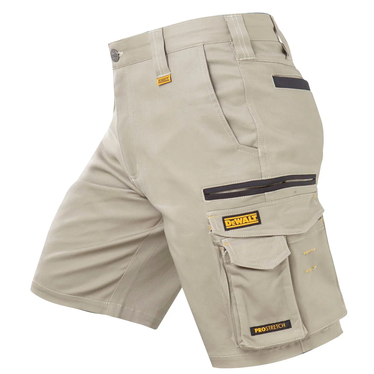 Dewalt Khaki Bennington Prostretch Shorts Size 34 - Breathable Fabric - UPF 50+