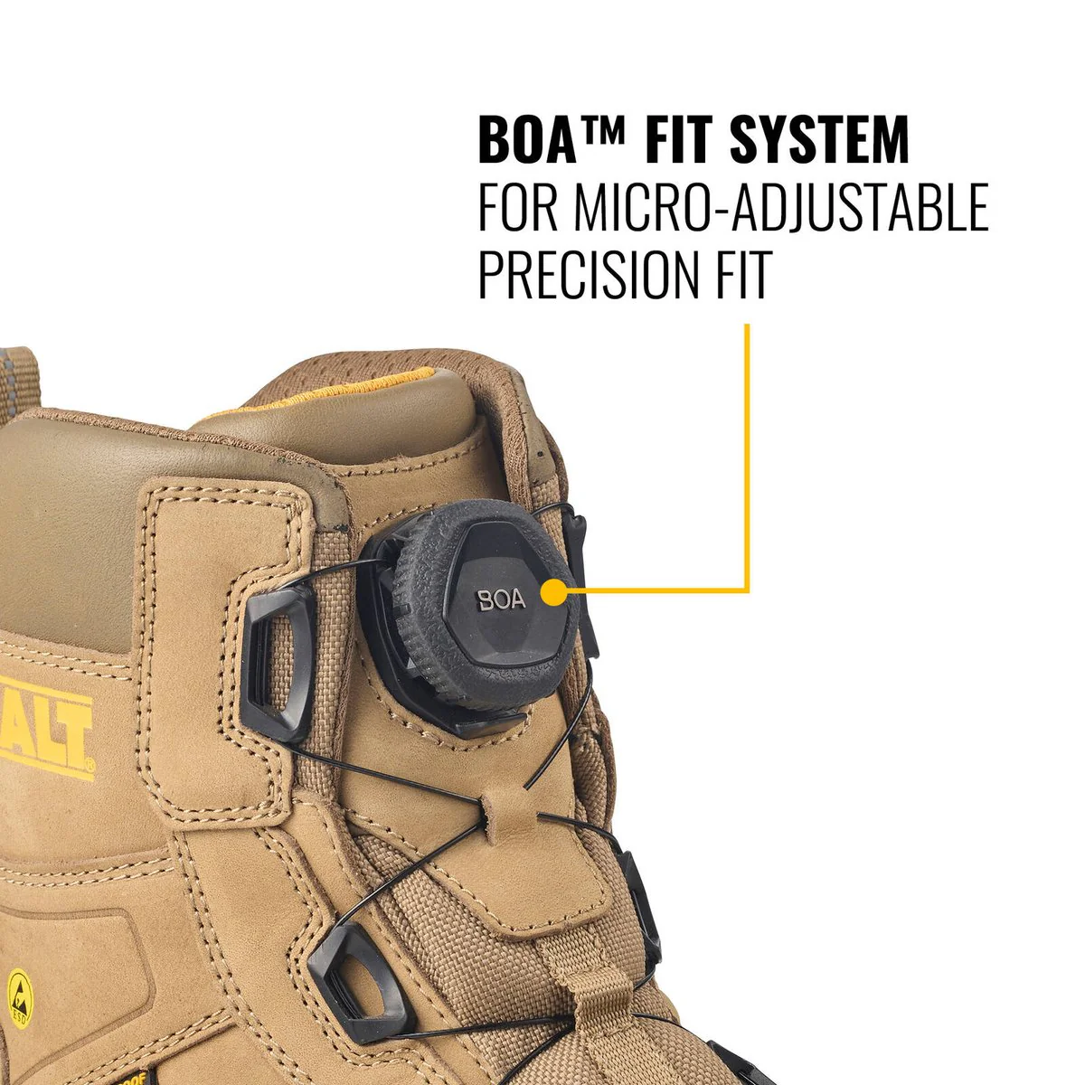 Dewalt Lander Safety Work Boots Size 11 - Water-Resistant Nubuck Leather - Composite Safety Toe - SRC Anti-Slip - Image 2