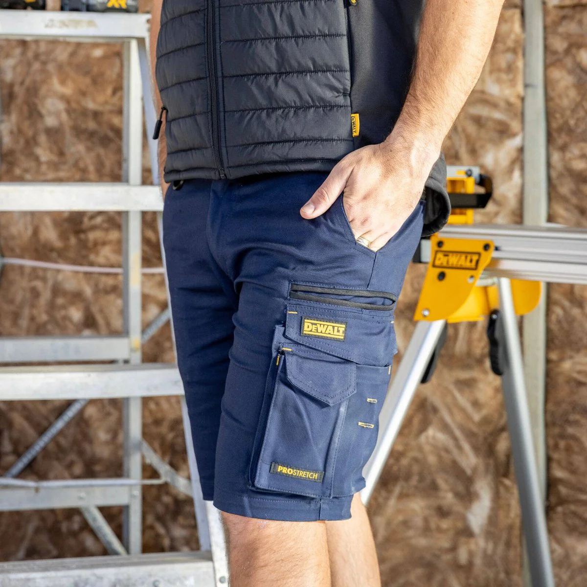 Dewalt Navy Bennington Prostretch Shorts Size 38 - Breathable Stretch Fabric - Durable Design - Image 5