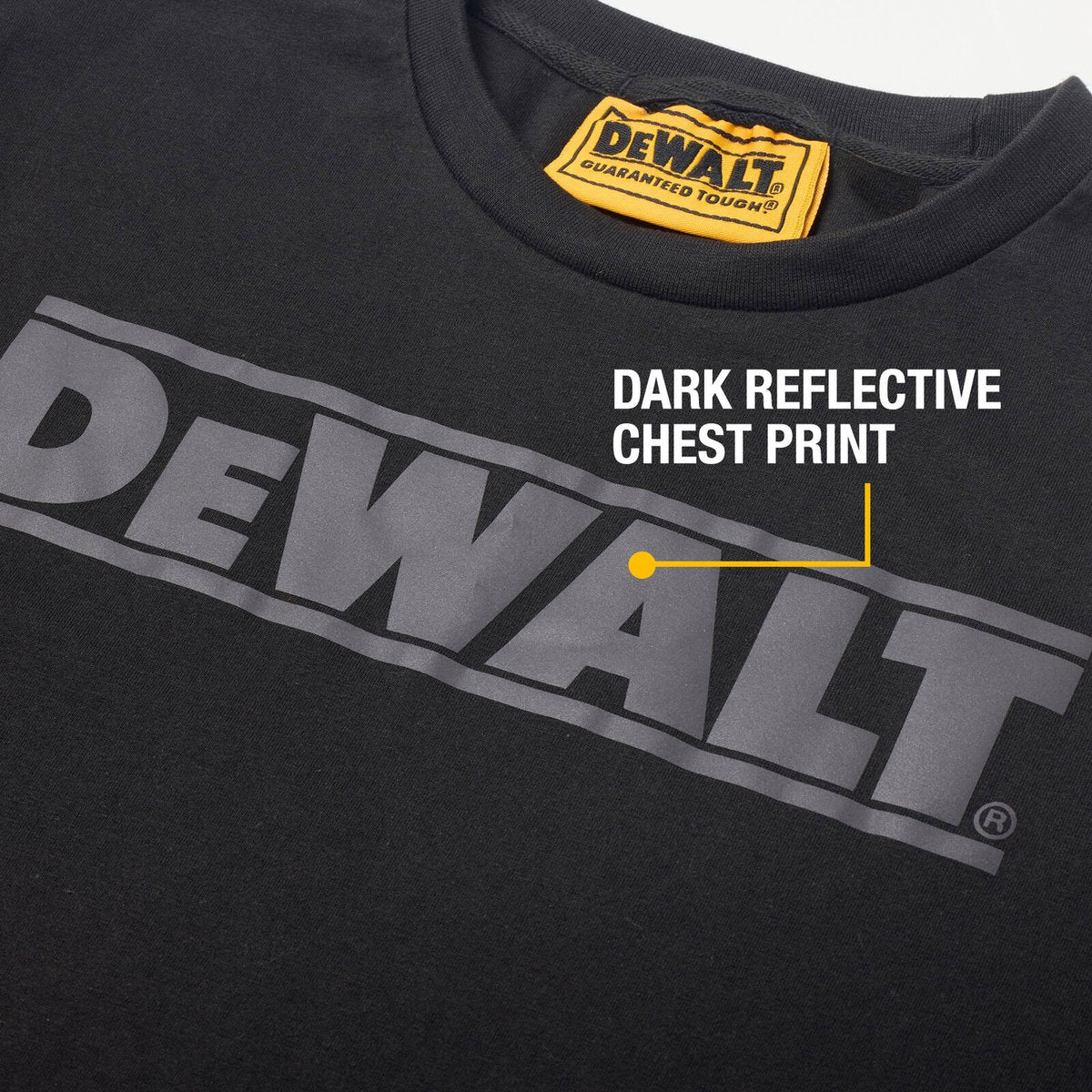 DEWALT Oxide Black Crew Neck Shirt L - 50+ UPF Sun Protection - Durable Cotton Blend - Image 5