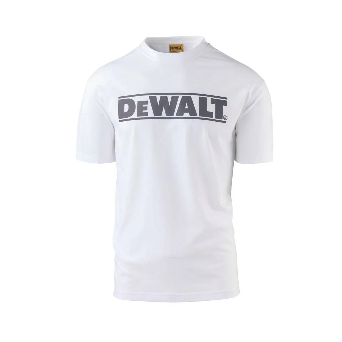 DEWALT White Oxide Crew Neck Shirt Size S - Durable Cotton Blend - UPF 50+